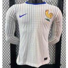 2024 France Away White Player Long Sleeve Soccer jersey