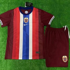 2024 Norway Home Red Fans Kids Soccer jersey