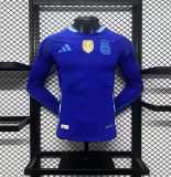 2024 Argentina Away Blue Player Long Sleeve Soccer jersey
