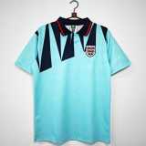 1991 England 3RD Blue Retro Soccer jersey