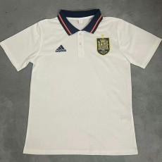 2024 Spain White Polo Jersey