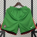 2024 Portugal Home Green Fans Soccer Shorts