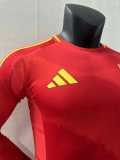 2024 Spain Home Red Player Long Sleeve Soccer jersey
