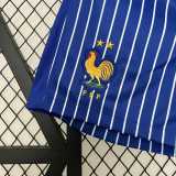 2024 France Away Blue Fans Soccer Shorts