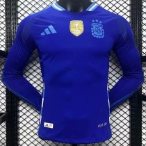 2024 Argentina Away Blue Player Long Sleeve Soccer jersey