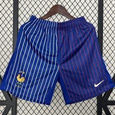 2024 France Away Blue Fans Soccer Shorts
