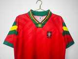 1992 Portugal Home Red Retro Soccer jersey