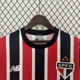 2024/25 Sao Paulo FC Away Red Fans Long Sleeve Soccer jersey