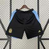 2024 Argentina Black Fans Soccer Shorts