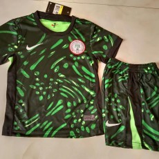 2024 Nigeria Away Green Fans Kids Soccer jersey