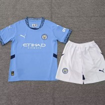 2024/25 Man City Home Blue Fans Kids Soccer jersey