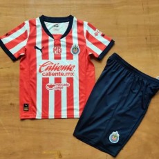 2024/25 Chivas Home Red Fans Kids Soccer jersey