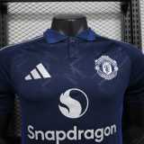 2024/25 Man Utd Away Dark Blue Player Soccer jersey