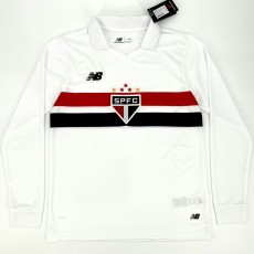 2024/25 Sao Paulo FC Home White Fans Long Sleeve Soccer jersey