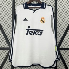 2000/01 R MAD Home White Retro Long Sleeve Soccer jersey