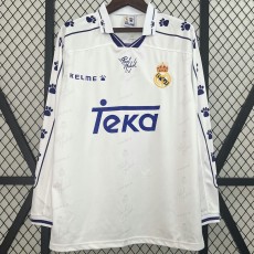 1994/96 R MAD Home White Retro Long Sleeve Soccer jersey