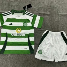 2024/25 Celtic Home Green Fans Kids Soccer jersey