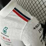 2024 Mercedes F1 White Polo Racing Suit