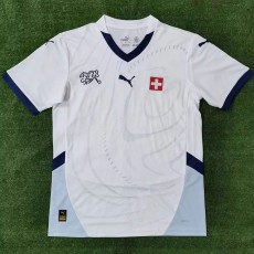 2024 Switzerland Away White Fans Soccer jersey