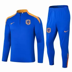 2024 Netherlands Blue Half Pull Tracksuit