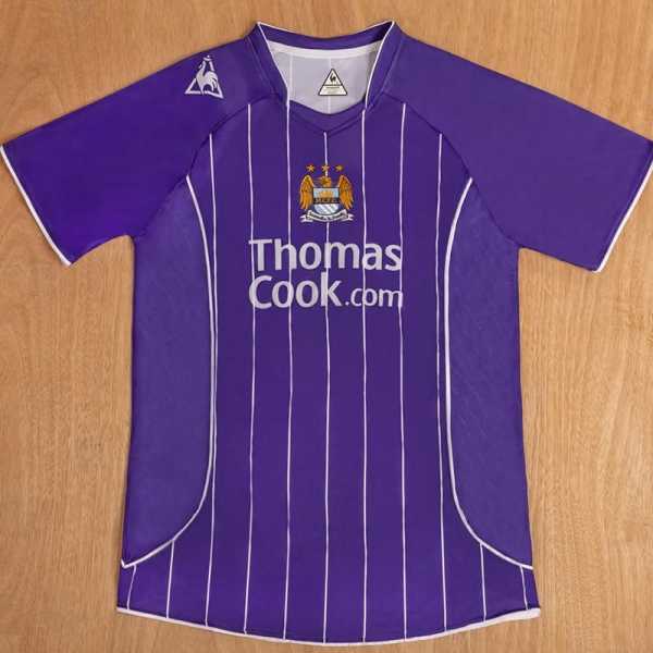 2007/08 Man City Away Purple Retro Soccer jersey