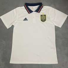 2024 Spain White Polo Jersey