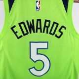 2022/23 TIMBERWOLVES EDWARDS #5 Green NBA Jerseys