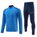 2024 Blue Half Pull Tracksuit