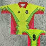 1995 Mexico GKY Yellow Retro Soccer jersey