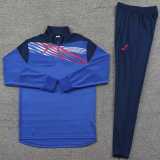 2024 Dark Blue Half Pull Tracksuit
