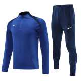 2024 Dark Blue Half Pull Tracksuit
