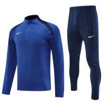 2024 Dark Blue Half Pull Tracksuit