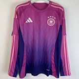 2024 Germany Away Purple Fans Long Sleeve Soccer jersey