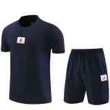 2024 Dark Blue Training Shorts Suit