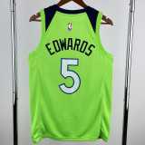 2022/23 TIMBERWOLVES EDWARDS #5 Green NBA Jerseys