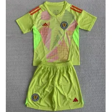 2024 Scotland GKY Yellow Fans Kids Soccer jersey