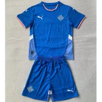 2024 Iceland Home Blue Fans Kids Soccer jersey