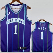 2019/20 HORNETS BALL #1 Purple NBA Jerseys