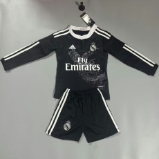 2014/15 R MAD 3RD Black Retro Long Sleeve Kids Soccer jersey