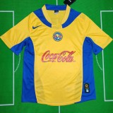 2004 Club America Home Yellow Retro Soccer jersey