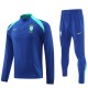 2024 Brazil Blue Half Pull Tracksuit