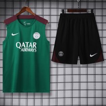 2024/25 PSG Green Training Shorts Suit