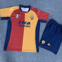 2001/02 Roma Home Red Retro Kids Soccer jersey