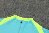 2024 Brazil Azure Kids Half Pull Tracksuit