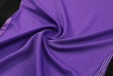 2024 Germany Purple Kids Half Pull Tracksuit