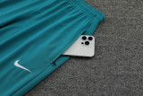 2024 Portugal Blue Kids Half Pull Tracksuit