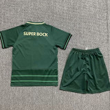 2024/25 Sporting CP Away Green Fans Kids Soccer jersey