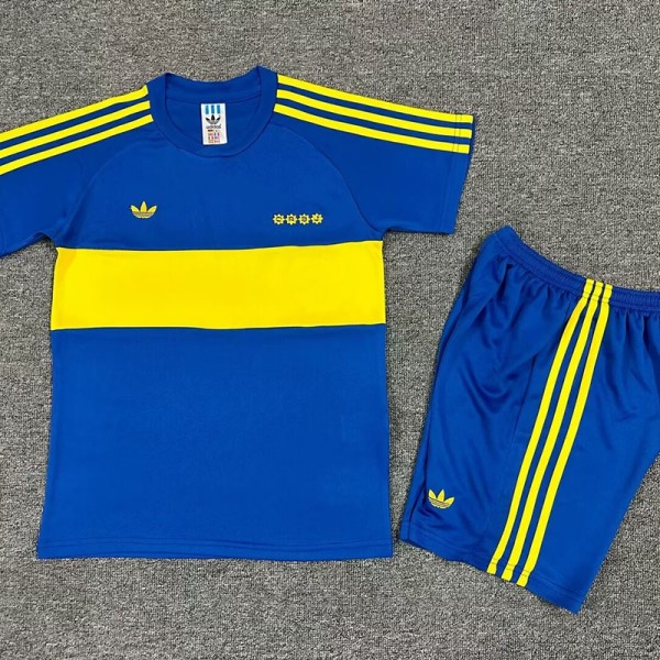 1981/82 Boca Juniors Home Blue Retro Kids Soccer jersey
