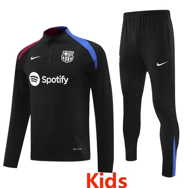 2024/25 BAR Black Kids Half Pull Tracksuit