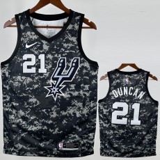 2022/23 SA SPURS DUNCAN #21 Black NBA Jerseys